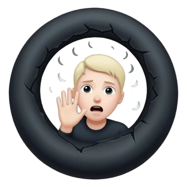 hunger falling into the void sticker