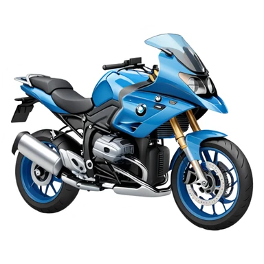 blue BMW motorcycle sticker