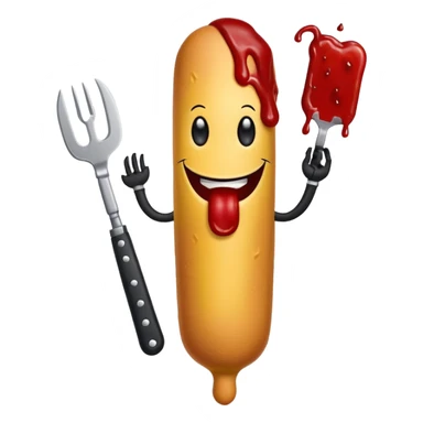 evil murderous corndog sticker