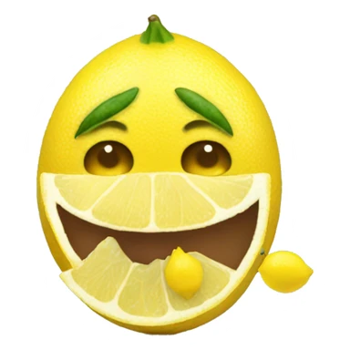 having a lemon in mouth sticker