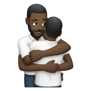 Black and white gay men hugging  sticker