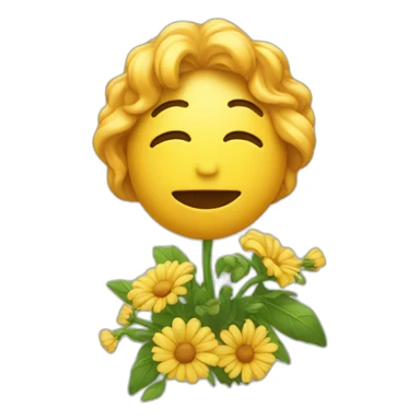 emoji that vomits flowers sticker