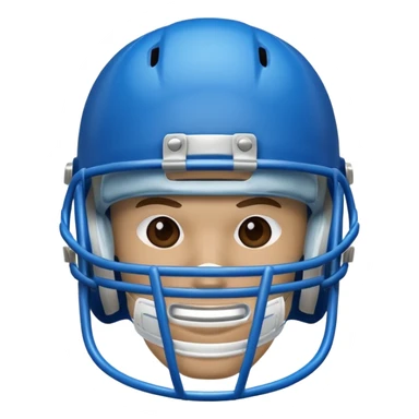 College football player helmet in blue color sticker