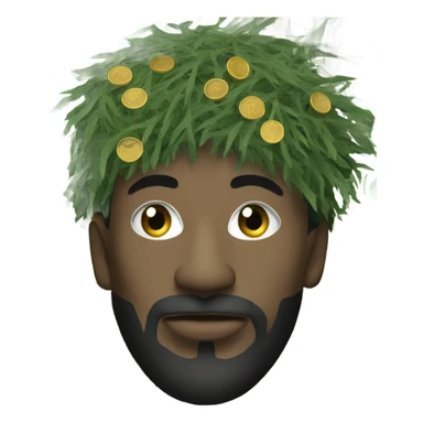 Man in a ghillie suit made of money sticker