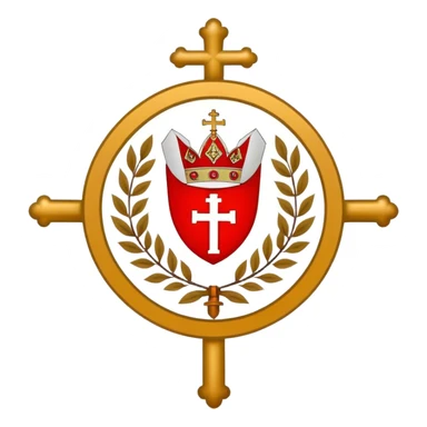 Pope's emblem with a touch of red sticker