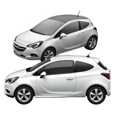 white opel corsa sticker