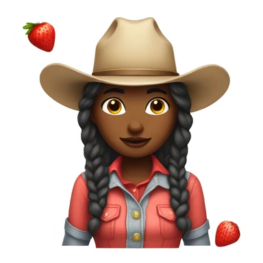 Strawberry cow girl sticker