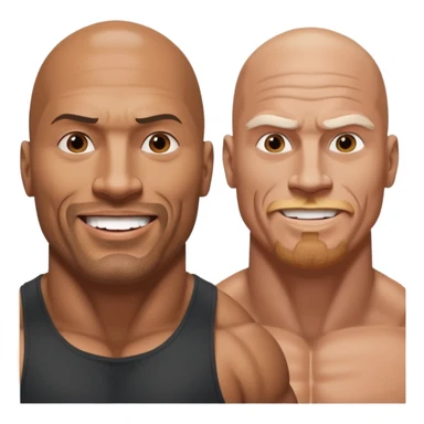 The rock vs stone cold sticker