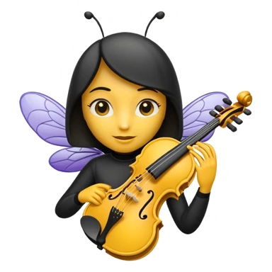 viola player bee sticker