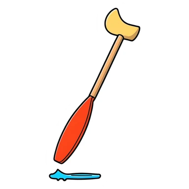 hand with paddle ready to hit sticker