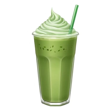 an iced matcha latte with no whip cream on top sticker