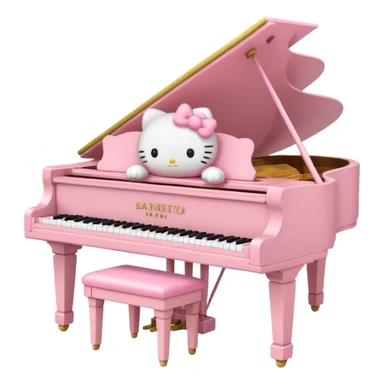My sweet piano sanrio sticker
