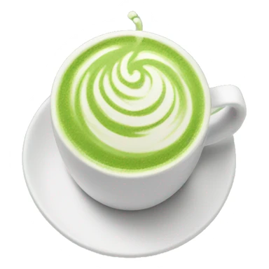 Matcha latte from starbucks, light green  sticker