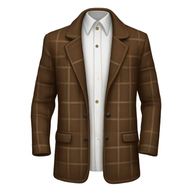 Brown plaid tcoat sticker