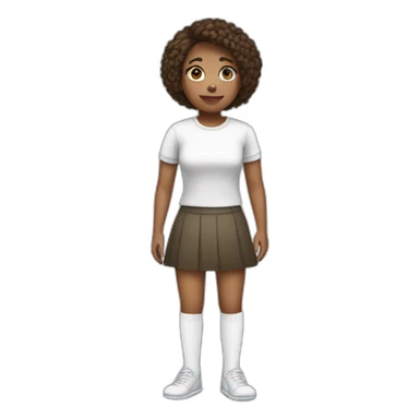 girl full body white socks sticker