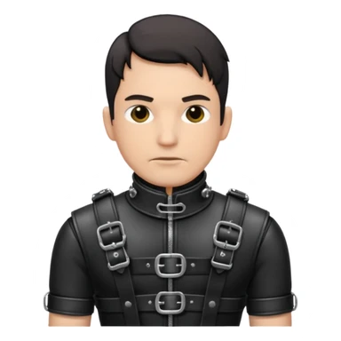 Male BDSM clothing, keep only the clothing part, excluding the head and the icon, keep it simple. sticker