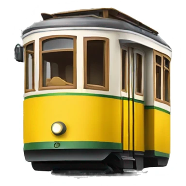 yellow lisbon old tram sticker