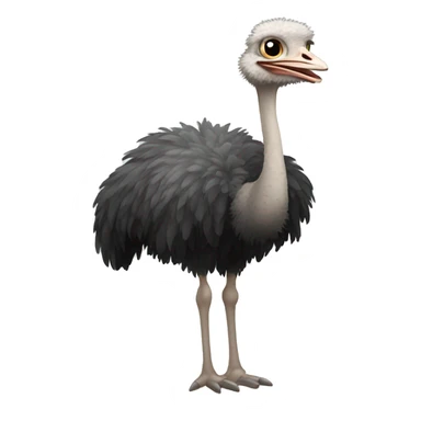 Ostrich standing sticker