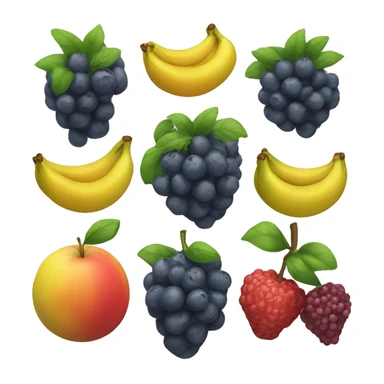 fruits bunched together, at least 7 fruits  sticker