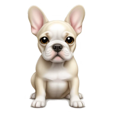 Beige but whiter French bulldog puppy  sticker