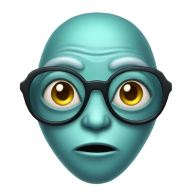 Alien with glasses sticker