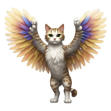 What cat with wings  sticker
