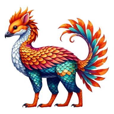 Colorful exotic Falvie-Fionbri, full body sticker