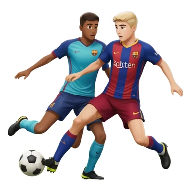 piłkarz kosi drugiego piłkarza barcelony sticker