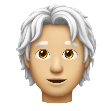 Ragazzo, white, capelli ricci lunghi sopra e corti ai lati, orecchini a cerchio in entrambe le orecchie, septum al naso  sticker