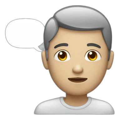 Person with thought bubble sticker