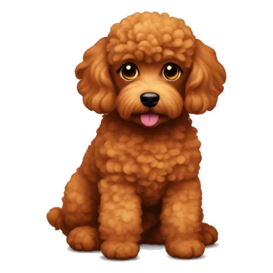 Red golden poodle mix mini sticker