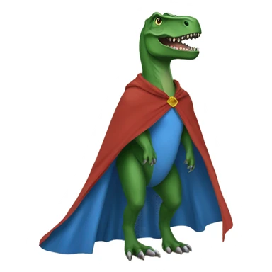 trex wearing a cape sticker