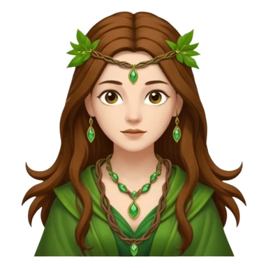 Leaf-necklace druid queen sticker