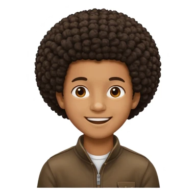 Black boy with a small afro  sticker