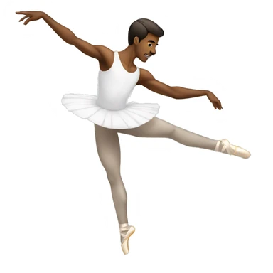 ballet dancer man white sticker