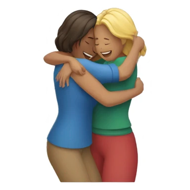 Hug between two women sticker