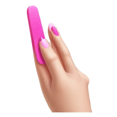 Pink Nail file manicure sticker