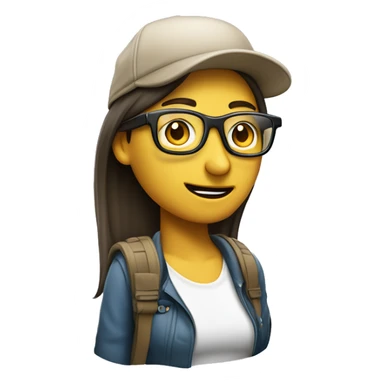 Un homme qui porte des lunettes et une casquette embrasse une femme qui a les cheveux long et attachés sticker