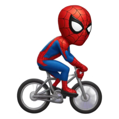 Spiderman on bike sticker