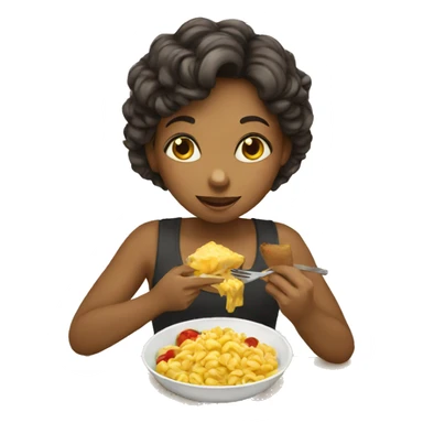 Girl eating food  sticker