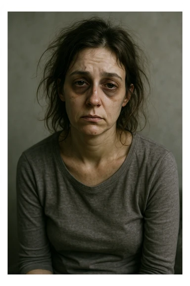 donna con stanchezza cronica distrutta e stanca sticker