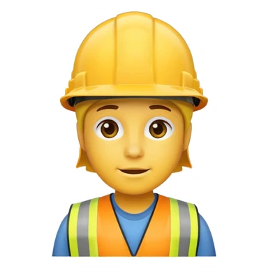 construction hat without guy, front facing transparent sticker