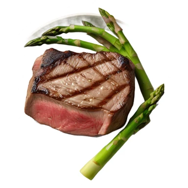 Stake and asparagus sticker