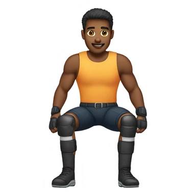 Guy with knee pads  sticker