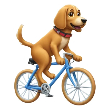 Dog on a bike sticker
