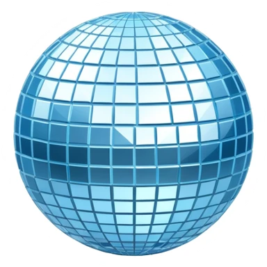 Light blue disco ball sticker