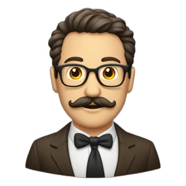 homem-de-liso-bigode-e-óculos sticker