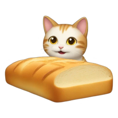 cat eat a bread sticker