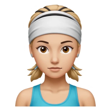 sportive woman with headband

 sticker