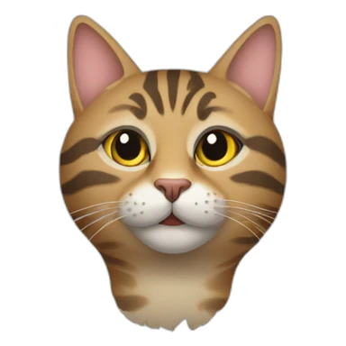 tabby cat head and computer sticker